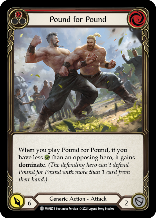Pound for Pound (Red) | Common [Rainbow Foil] - First Edition