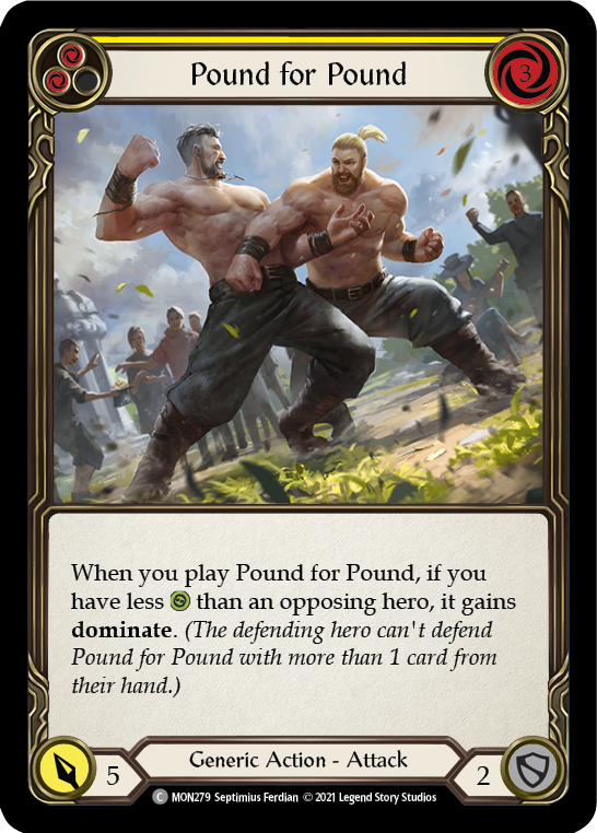 Pound for Pound (Yellow) | Common [Rainbow Foil] - First Edition