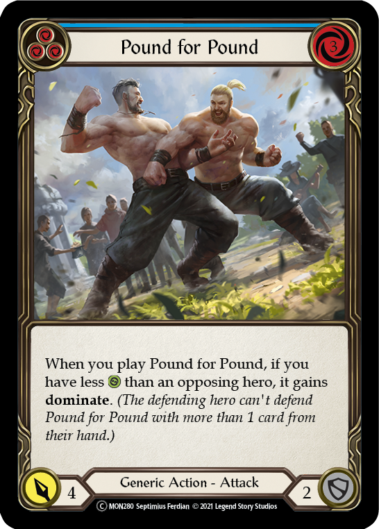 Pound for Pound (Blue) | Common [Rainbow Foil] - Unlimited