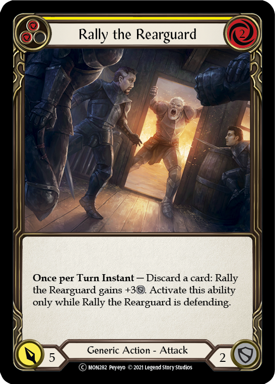 Rally the Rearguard (Yellow) | Common [Rainbow Foil] - Unlimited