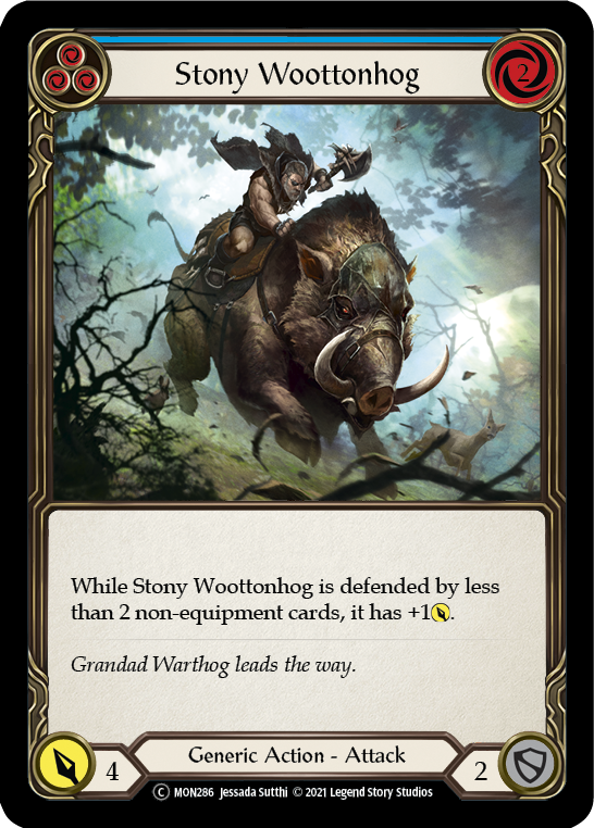 Stony Wootenhog (Blue) | Common [Rainbow Foil] - Unlimited