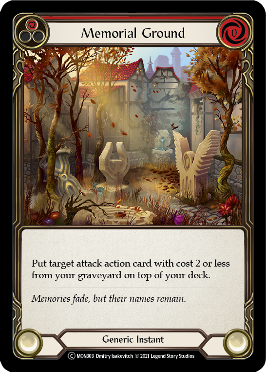 Memorial Ground (Red) | Common [Rainbow Foil] - Unlimited