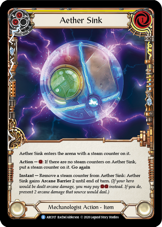 Aether Sink (Yellow) | Rare [Rainbow Foil] - Unlimited