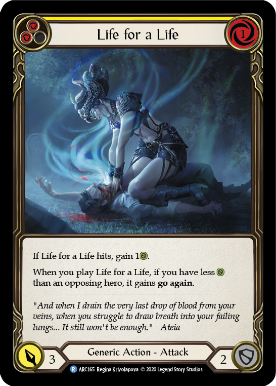 Life for a Life (Yellow) | Rare [Rainbow Foil] - Unlimited