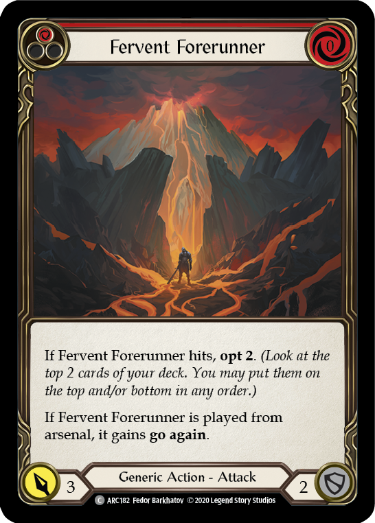 Fervent Forerunner (Red) | Common [Rainbow Foil] - Unlimited