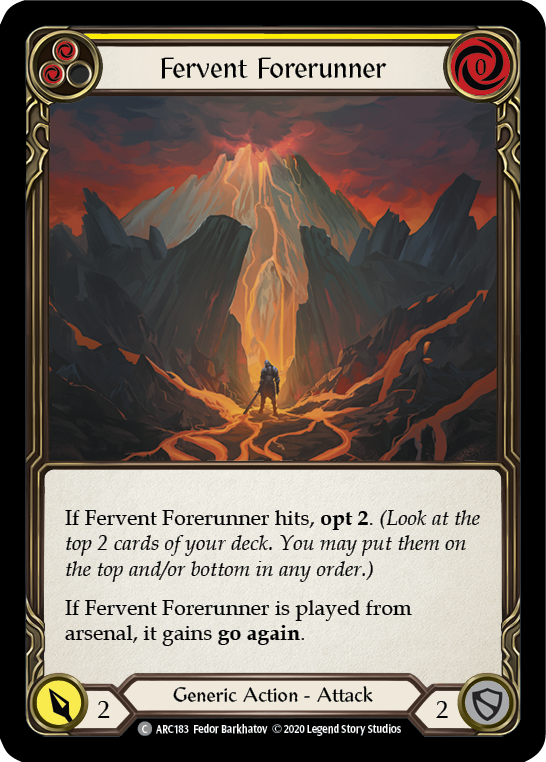 Fervent Forerunner (Yellow) | Common [Rainbow Foil] - Unlimited