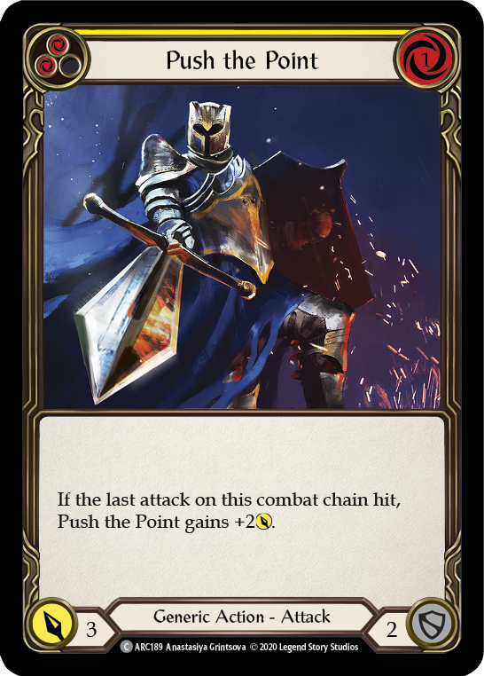 Push the Point (Yellow) | Common [Rainbow Foil] - Unlimited