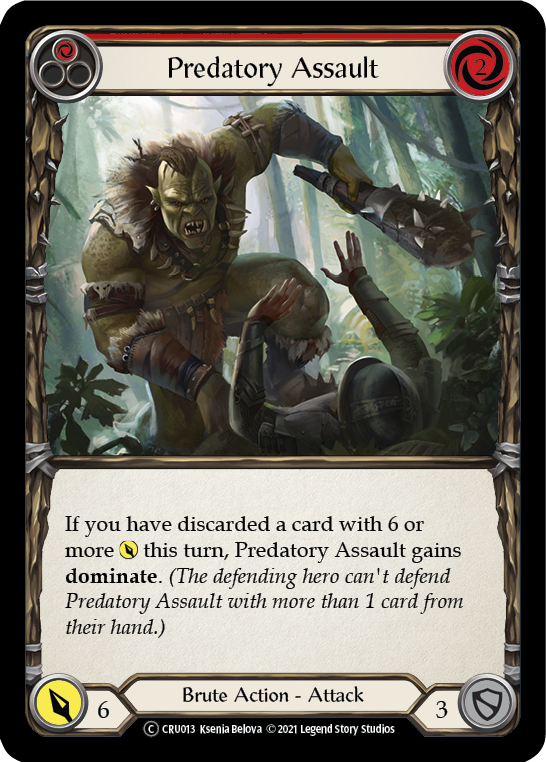 Predatory Assault (Red) | Common [Rainbow Foil] - Unlimited