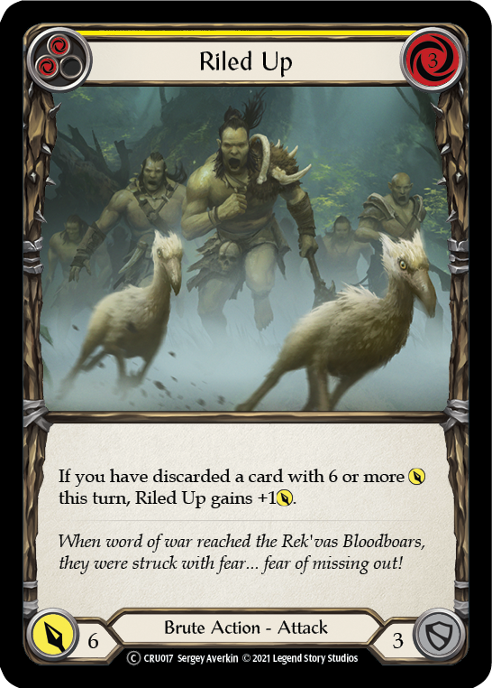 Riled Up (Yellow) | Common [Rainbow Foil] - Unlimited