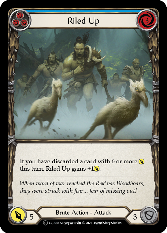 Riled Up (Blue) | Common [Rainbow Foil] - Unlimited
