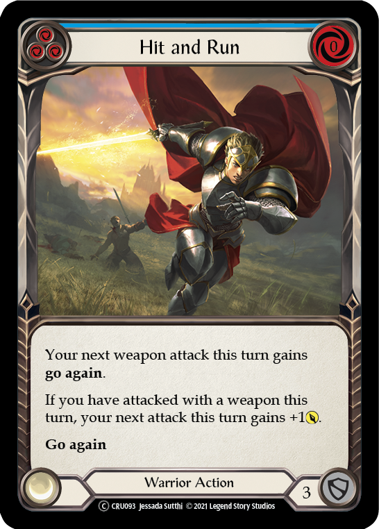 Hit and Run (Blue) | Common [Rainbow Foil] - Unlimited