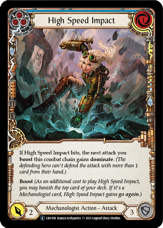 High Speed Impact (Blue) | Rare [Rainbow Foil] - Unlimited