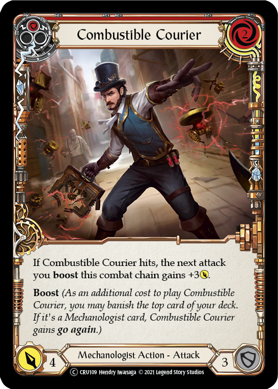 Combustible Courier (Red) | Common [Rainbow Foil] - Unlimited