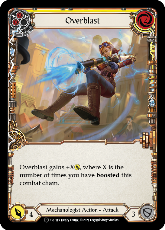 Overblast (Yellow) | Common [Rainbow Foil] - Unlimited
