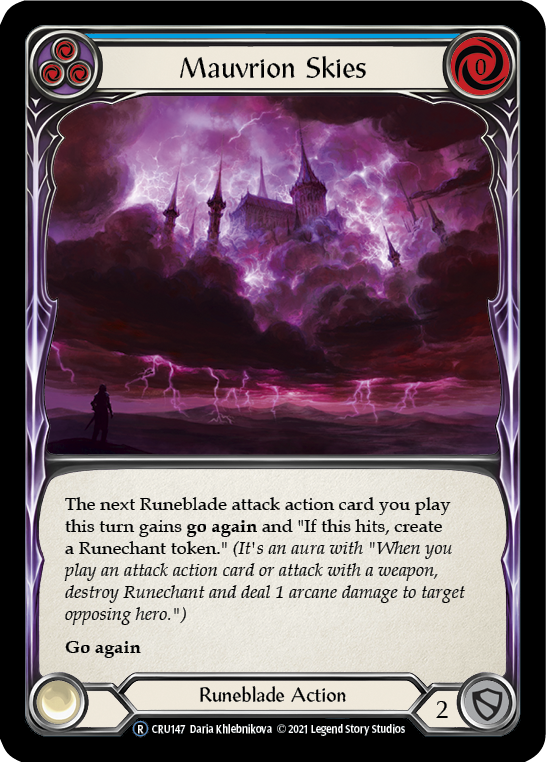 Mauvrion Skies (Blue) | Rare [Rainbow Foil] - Unlimited