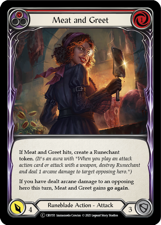 Meat and Greet (Red) | Common [Rainbow Foil] - Unlimited
