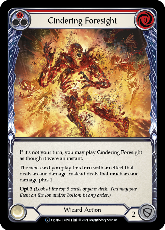 Cindering Foresight (Red) | Rare [Rainbow Foil] - Unlimited