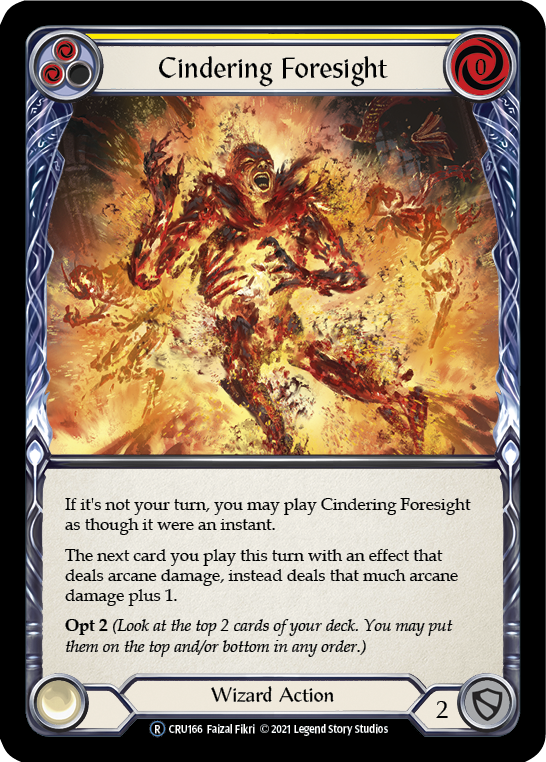 Cindering Foresight (Yellow) | Rare [Rainbow Foil] - Unlimited
