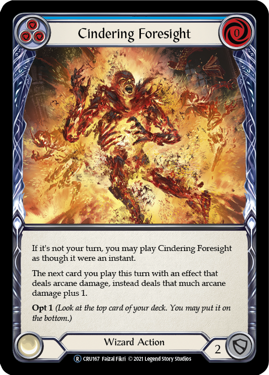 Cindering Foresight (Blue) | Rare [Rainbow Foil] - Unlimited