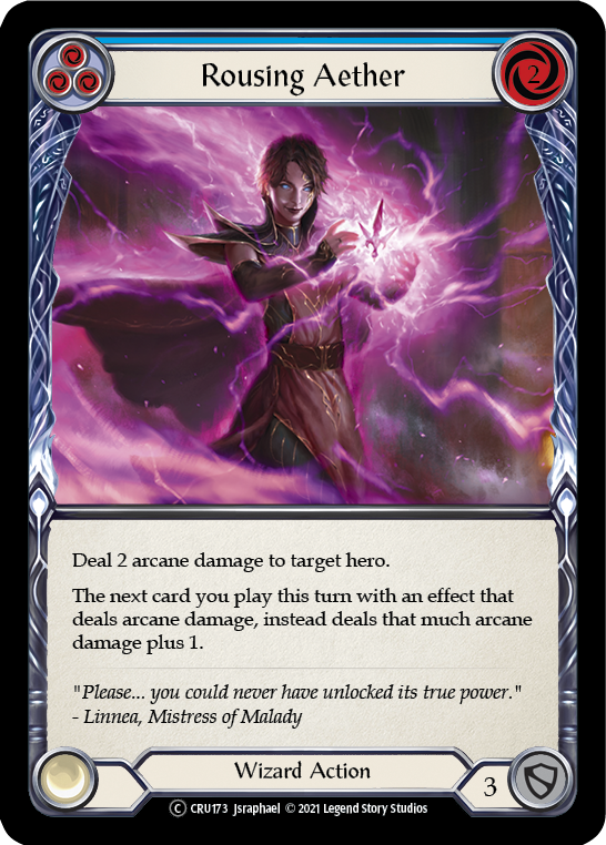 Rousing Aether (Blue) | Common [Rainbow Foil] - Unlimited