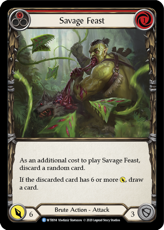 Savage Feast (Red) | Rare [Rainbow Foil] - Unlimited