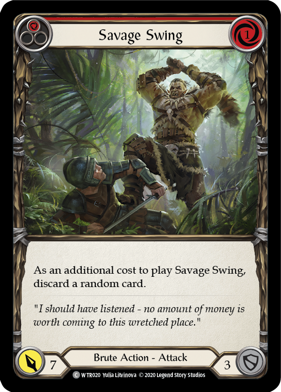 Savage Swing (Red) | Common [Rainbow Foil] - Unlimited