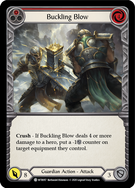 Buckling Blow (Red) | Common [Rainbow Foil] - Unlimited