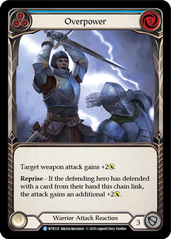 Overpower (Blue) | Rare [Rainbow Foil] - Unlimited