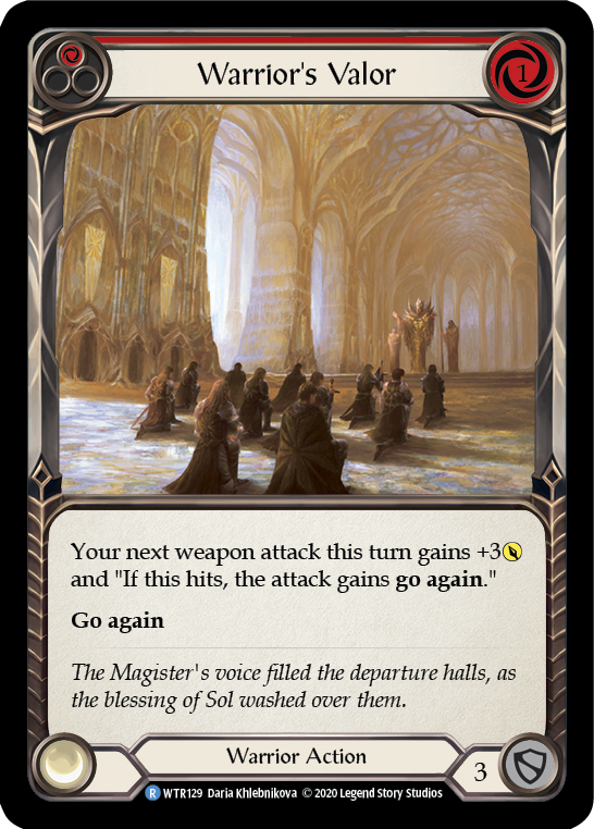 Warrior's Valor (Red) | Rare [Rainbow Foil] - Unlimited