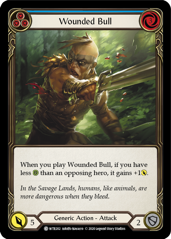 Wounded Bull (Blue) | Common [Rainbow Foil] - Unlimited