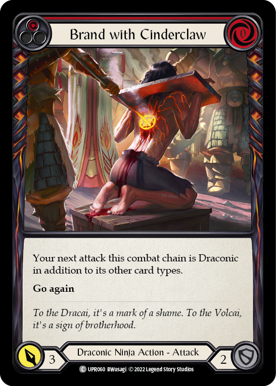 Brand with Cinderclaw (Red) | Common [Rainbow Foil]