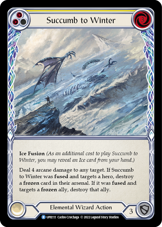 Succumb to Winter (Yellow) | Rare [Rainbow Foil]