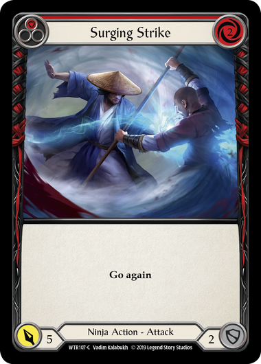 Surging Strike (Red) | Common [Rainbow Foil] - Alpha Print