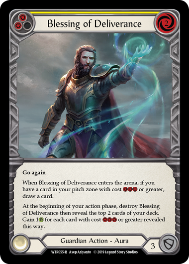 Blessing of Deliverance (Yellow) | Rare [Rainbow Foil] - Alpha Print